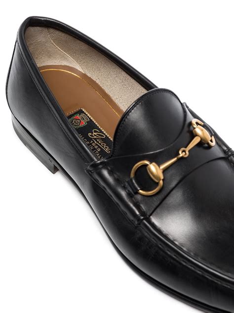 gucci shoes for men.|Men's loafer with Horsebit in black shiny leather .